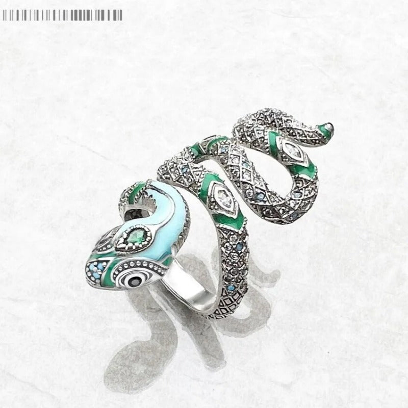 Anillo Serpiente Esmeralda - Exception®
