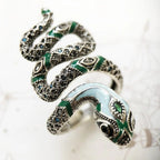Anillo Serpiente Esmeralda - Exception®
