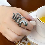 Anillo Serpiente Esmeralda - Exception®
