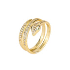 Anillo Serpiente Reptil para Mujer en oro