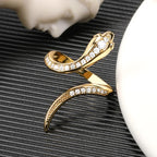 Anillo Serpiente Estilizado para Mujer en oro