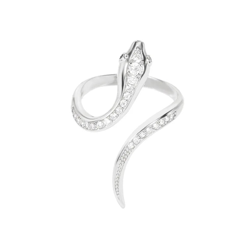 Anillo Serpiente Estilizado para Mujer en plata
