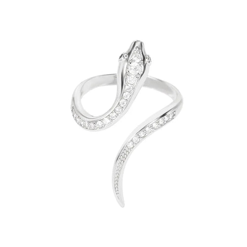 Anillo Serpiente Estilizado para Mujer en plata