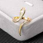 Anillo Serpiente Estilizado para Mujer en oro