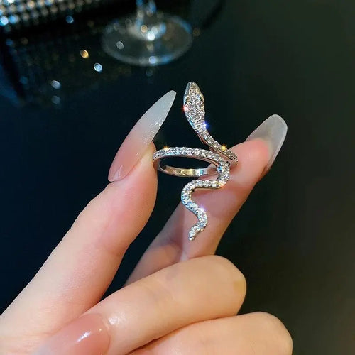 Anillo Serpiente de Circonio para Mujer