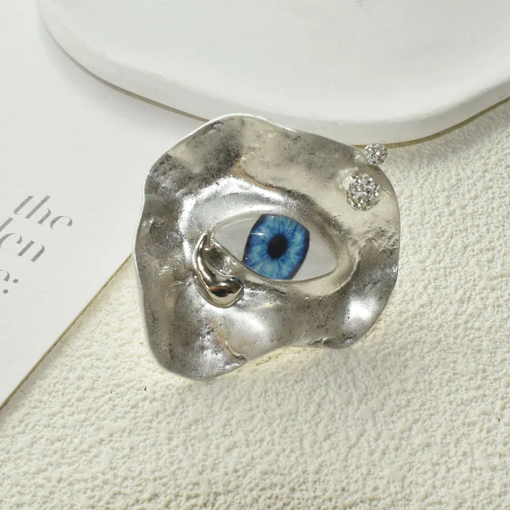 Anillo estilo barroco contra el mal de ojo plata