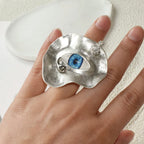 Anillo estilo barroco contra el mal de ojo plata