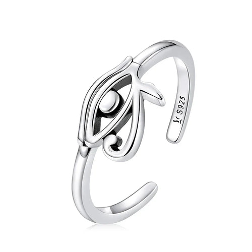Anillo Estilo Egipcio Ojo de Horus en plata