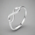 Anillo Símbolo Infinito para Mujer con Circonitas