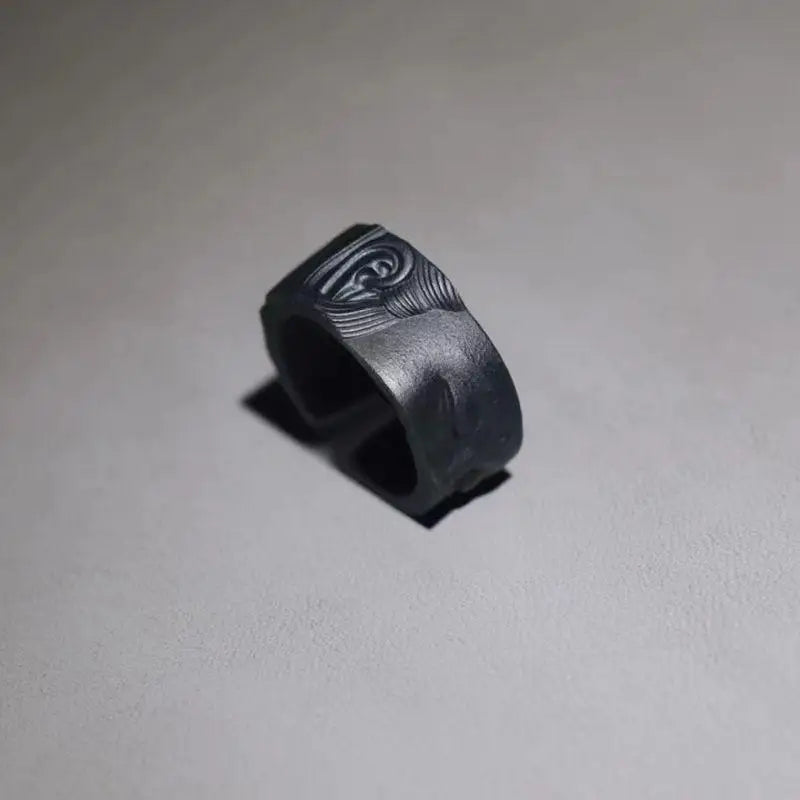 Anillo Cabeza de Buda negro