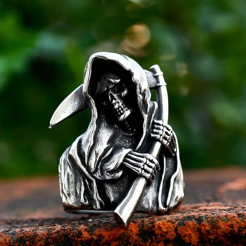 Anillo Cabeza de Calavera con su Guadaña
