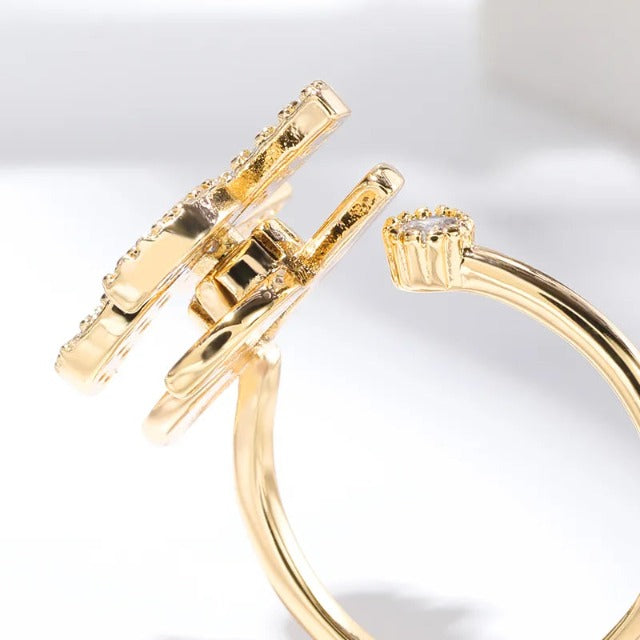 Anillo Girasol Antiestrés oro