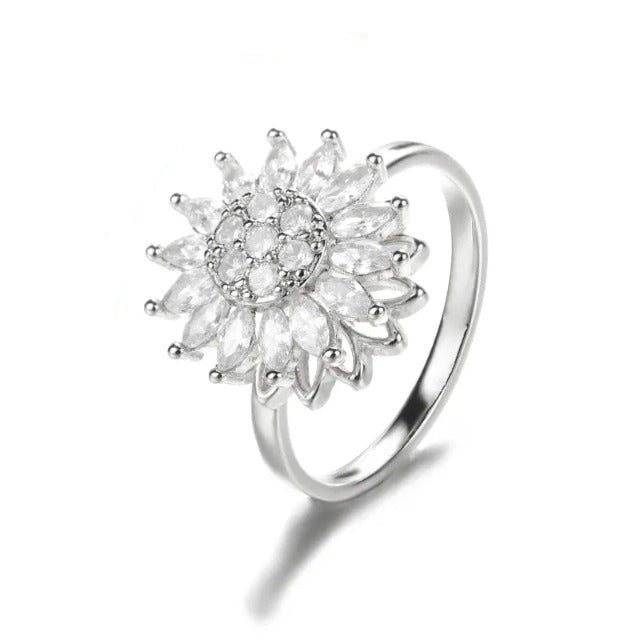 Anillo Girasol Antiestrés plata
