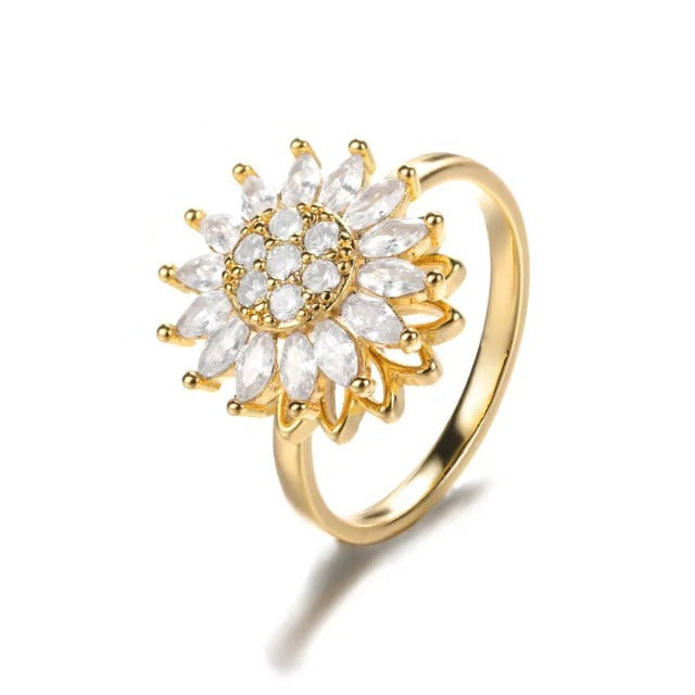 Anillo Girasol Antiestrés oro