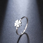 Anillo Trébol de 4 Hojas plata