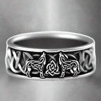 Anillo Vikingo Fenrir para Hombre