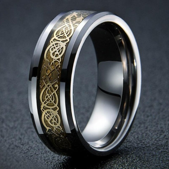 Anillo Vikingo Jarl plata y oro