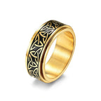 Anillo Vikingo Ragnar Anillo Giratorio dorado 