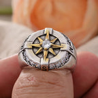 Anillo Vintage Brújula Rosa de los Vientos