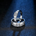 Anillos para Parejas Anillo de Cristal de Circonio