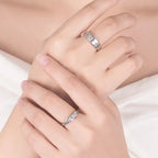 Anillos para Parejas Anillo de Cristal de Circonio para mujer