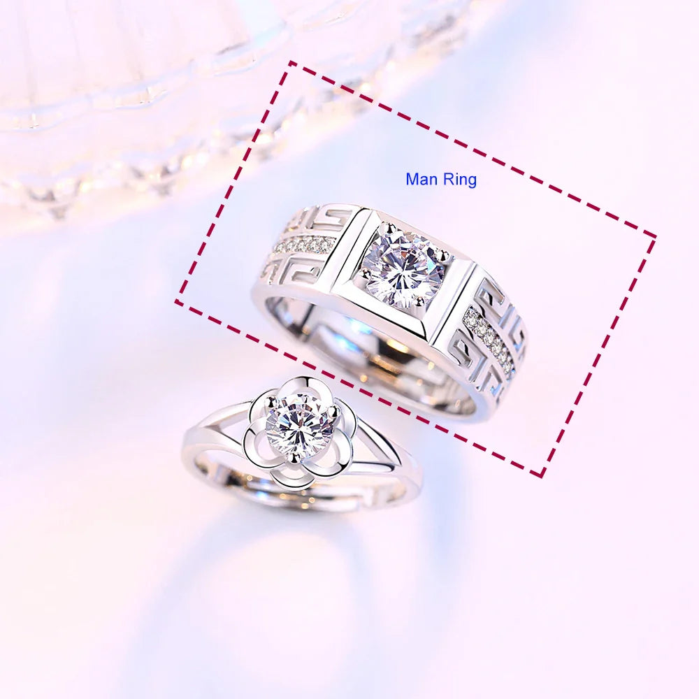 Anillos para Parejas Anillo Flor hombre