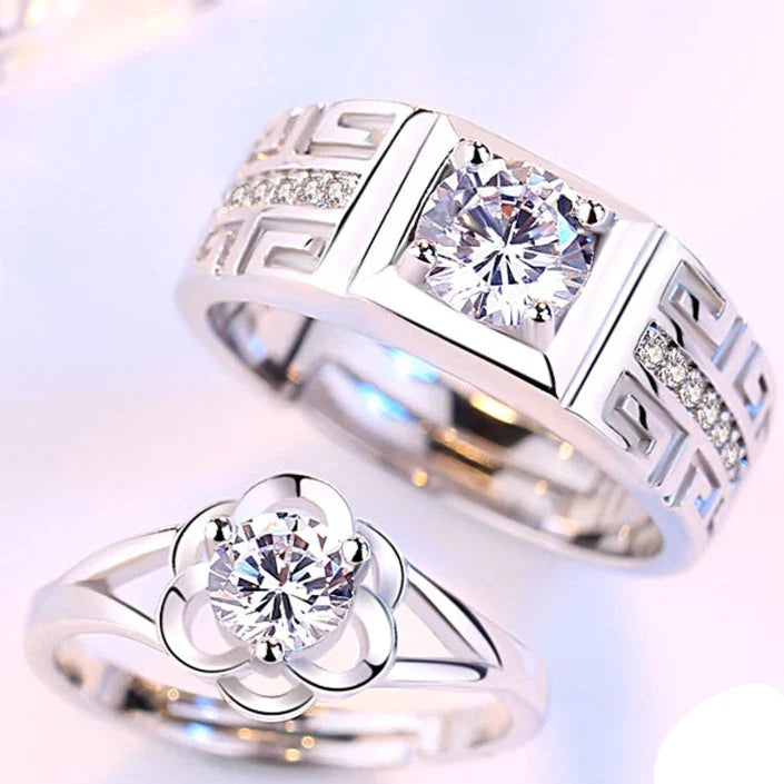 Anillos para Parejas Anillo Flor mujer