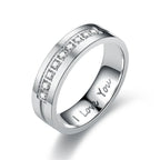 Anillos para Parejas Anillo Love plata con diamantes