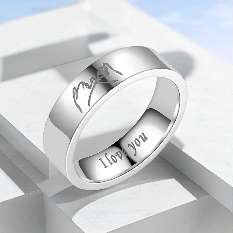 Anillos para Parejas Anillo Love Plata o Plata negra plata