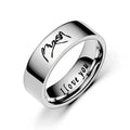 Anillos para Parejas Anillo Love Plata o Plata Negra