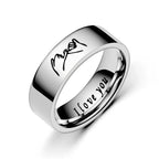 Anillos para Parejas Anillo Love Plata o Plata Negra