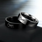 Anillos para Parejas Anillo Love Plata o Plata Negra