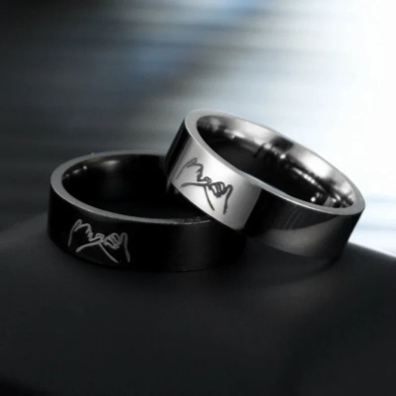 Anillos para Parejas Anillo Love Plata o Plata Negra