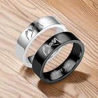 Anillos para Parejas Anillo Love Plata o Negro negro