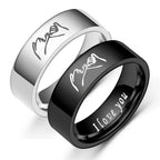 Anillos para Parejas Anillo Love Plata o Plata Negra