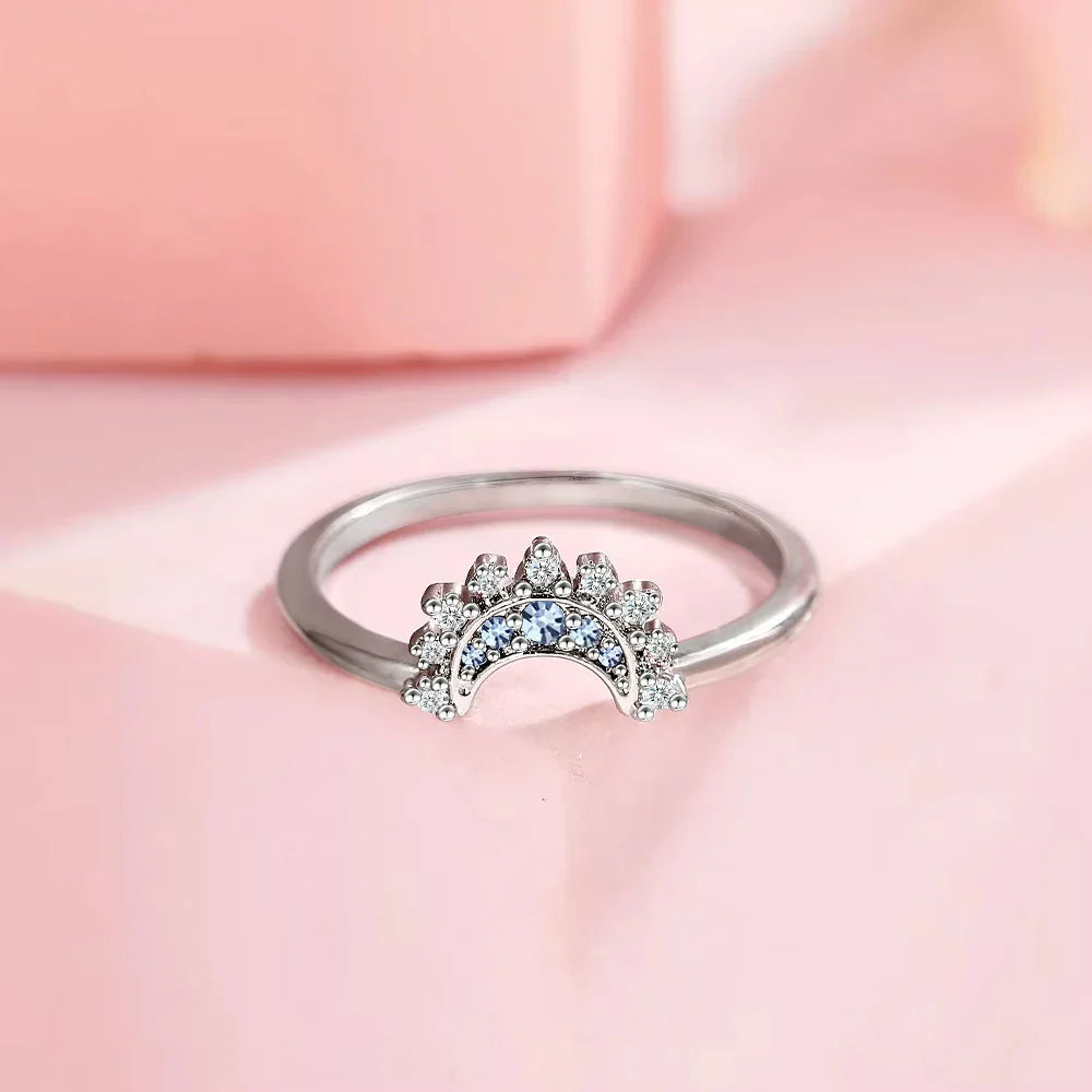 Anillos para Parejas Anillo Sol en Circonia Luna