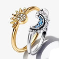 Anillos para Parejas Anillo Sol en Circonia Sol y Luna