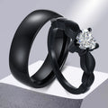Anillos para Parejas Corazón Anillo Romántico y Circonio