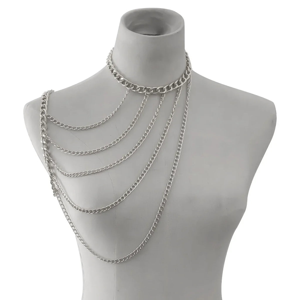 Joya de Hombro Cadena Mujer - Clavícula y Hombro plata