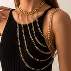 Joya de Hombro Cadena Mujer - Clavícula y Hombro oro