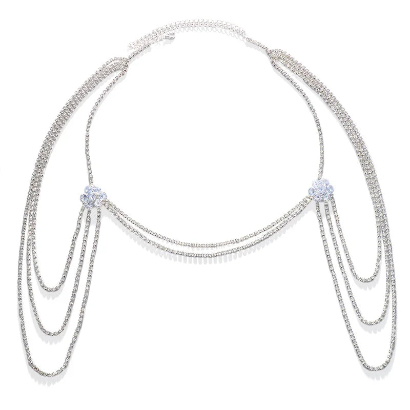 Joya de Hombro para Mujer - Cadena de Clavícula y Hombros en plata