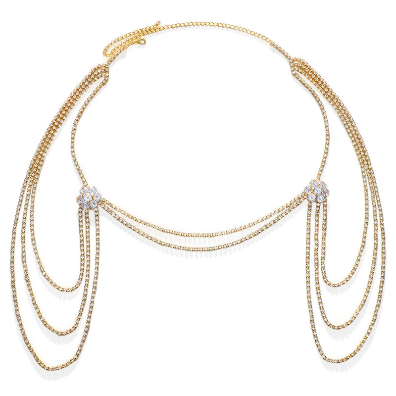 Joya de Hombro para Mujer - Cadena de Clavícula y Hombros en oro