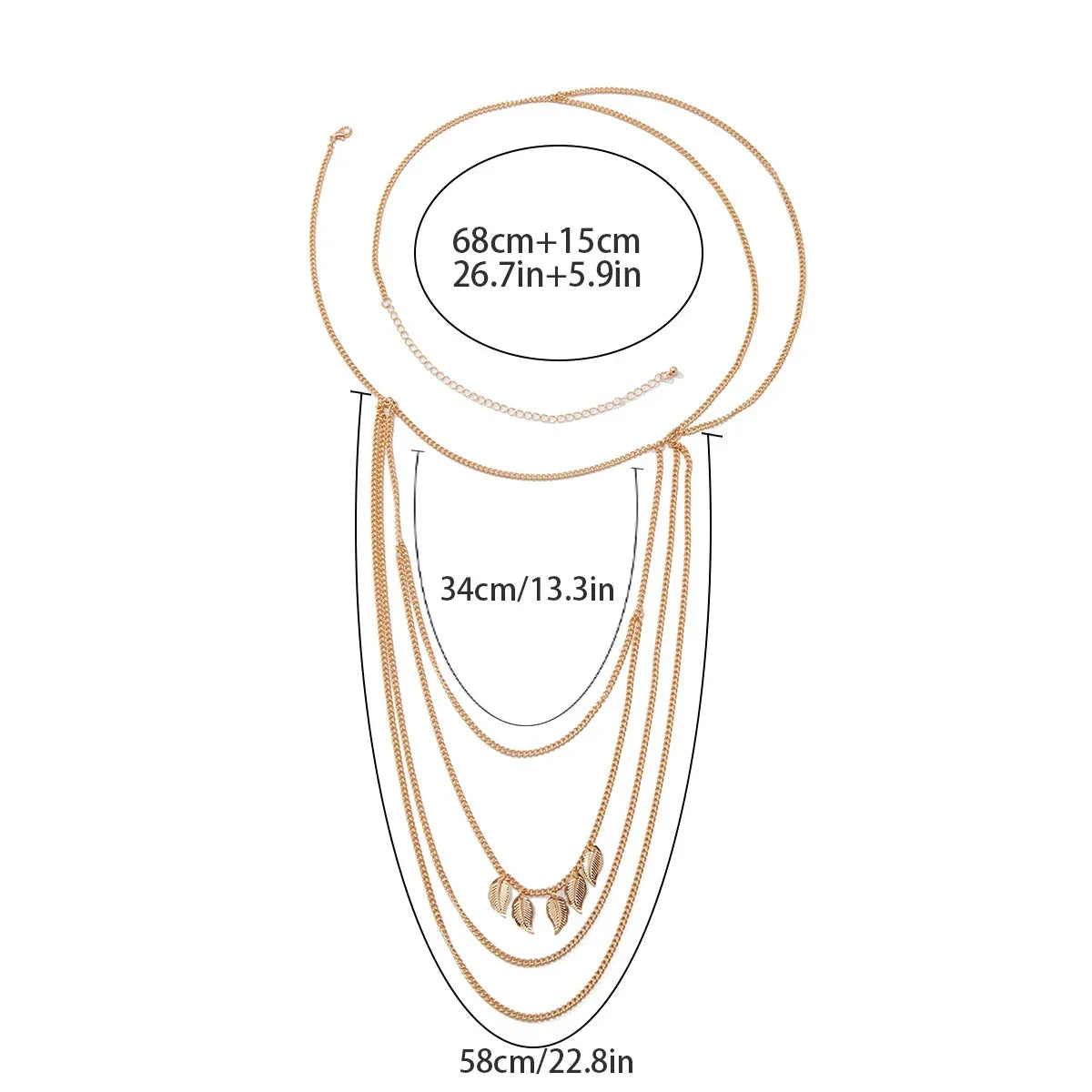 Joya de Hombro para Mujer - Clavícula y Cadena para Brazo y Hombros