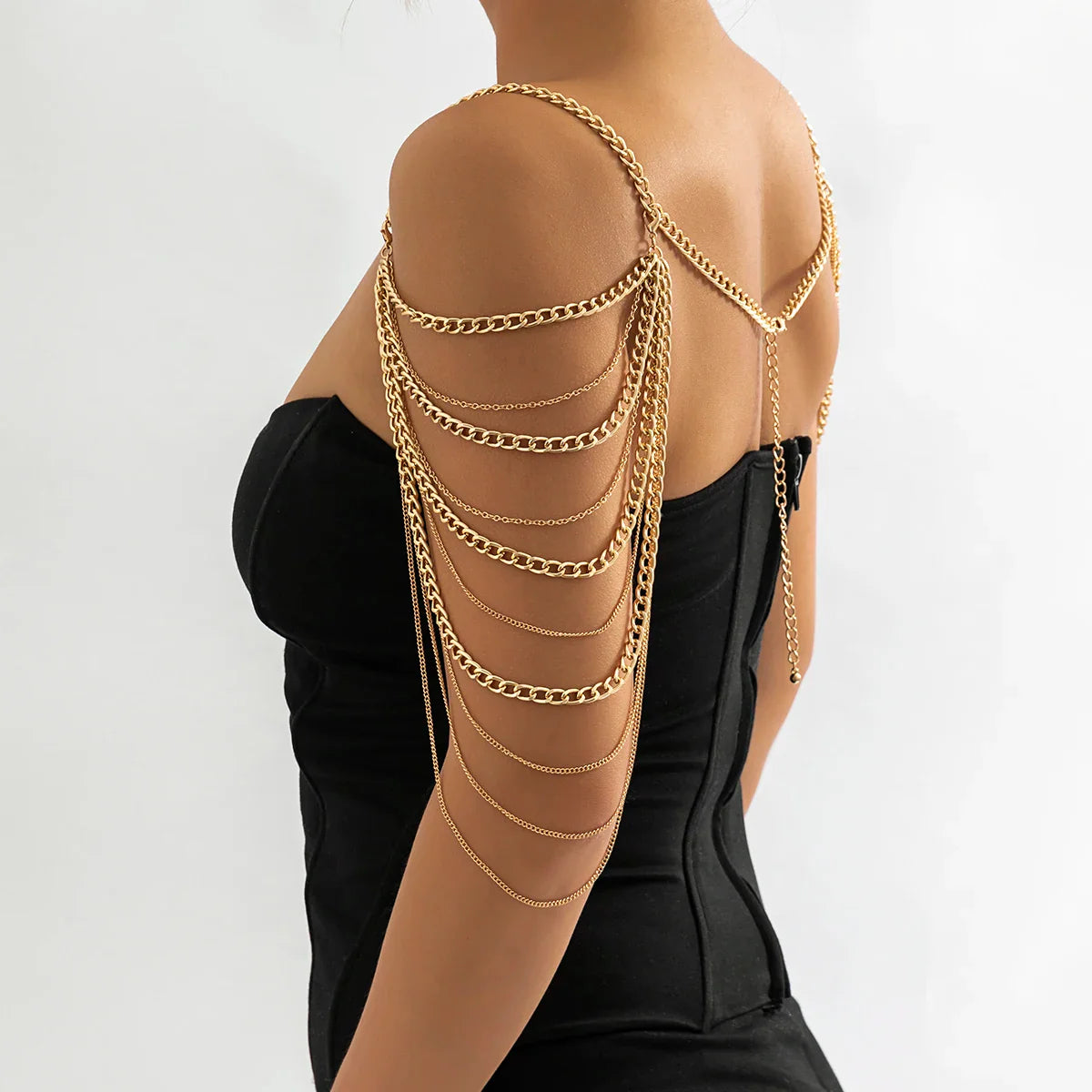 Joya de Hombro para Mujer - Clavícula y Cadena de Hombros en oro