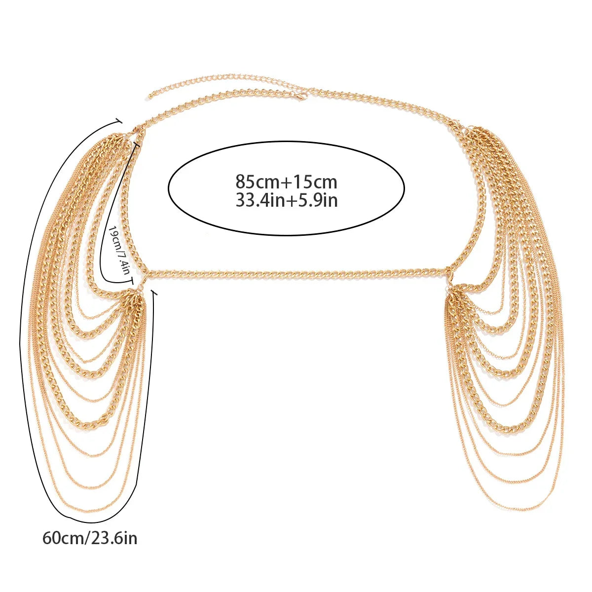Joya de Hombro para Mujer - Clavícula y Cadena de Hombros en oro
