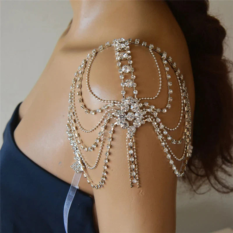 Bijou de Hombro para Mujer con Circonitas - Clavícula y Cadena para Hombros