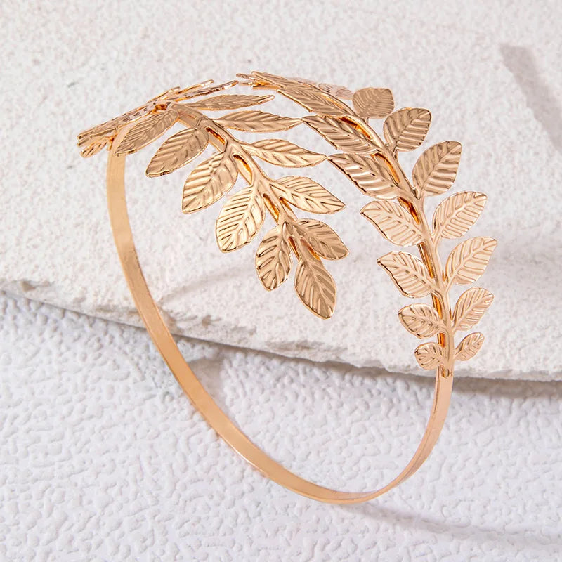 Bijou de Biceps Mujer Laurel - Brazalete de Brazo y Adorno de Cadena para la Parte Superior del Brazo