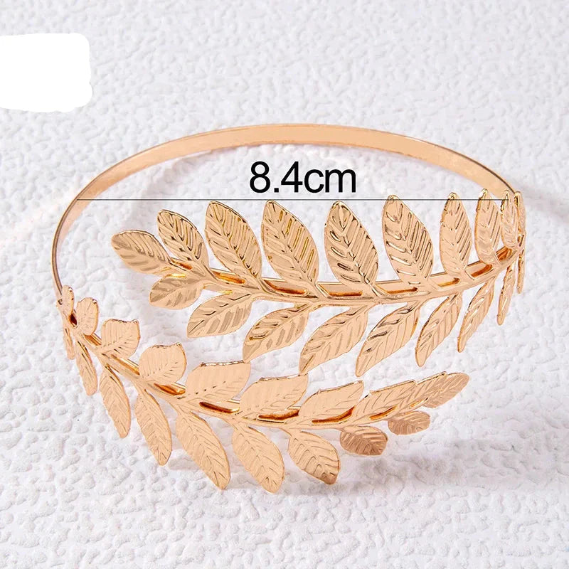 Bijou de Biceps Mujer Laurel - Brazalete de Brazo y Adorno de Cadena para la Parte Superior del Brazo