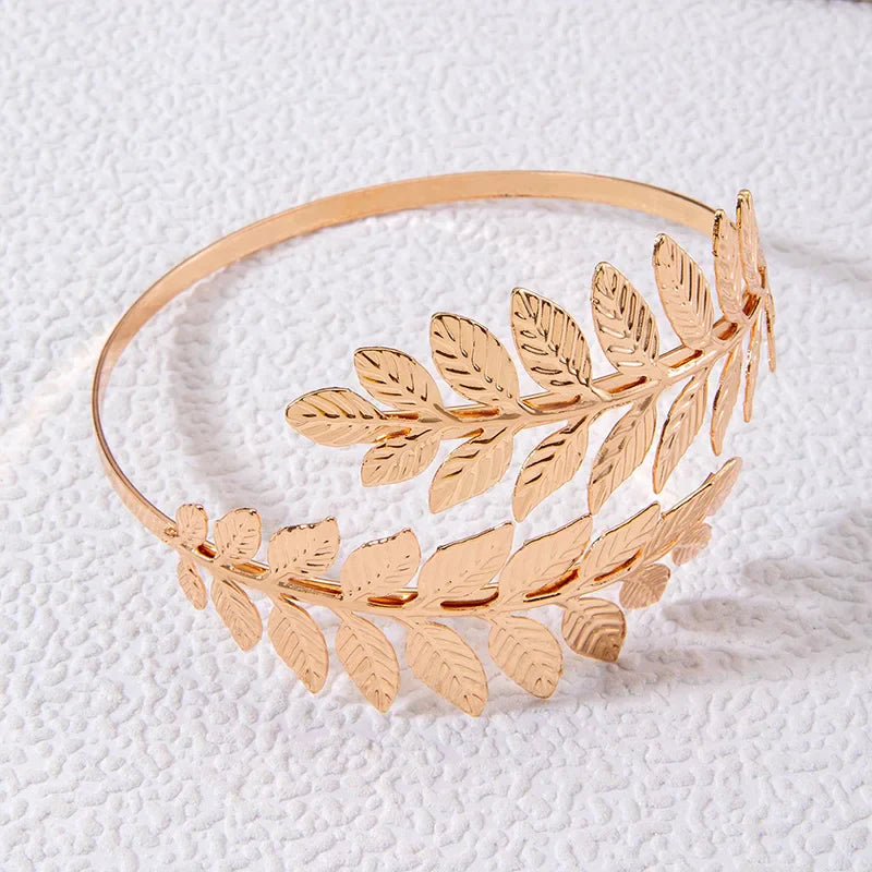 Bijou de Biceps Mujer Laurel - Brazalete de Brazo y Adorno de Cadena para la Parte Superior del Brazo