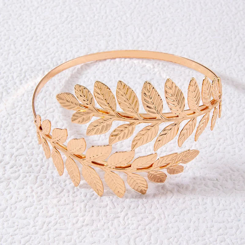 Bijou de Biceps Mujer Laurel - Brazalete de Brazo y Adorno de Cadena para la Parte Superior del Brazo
